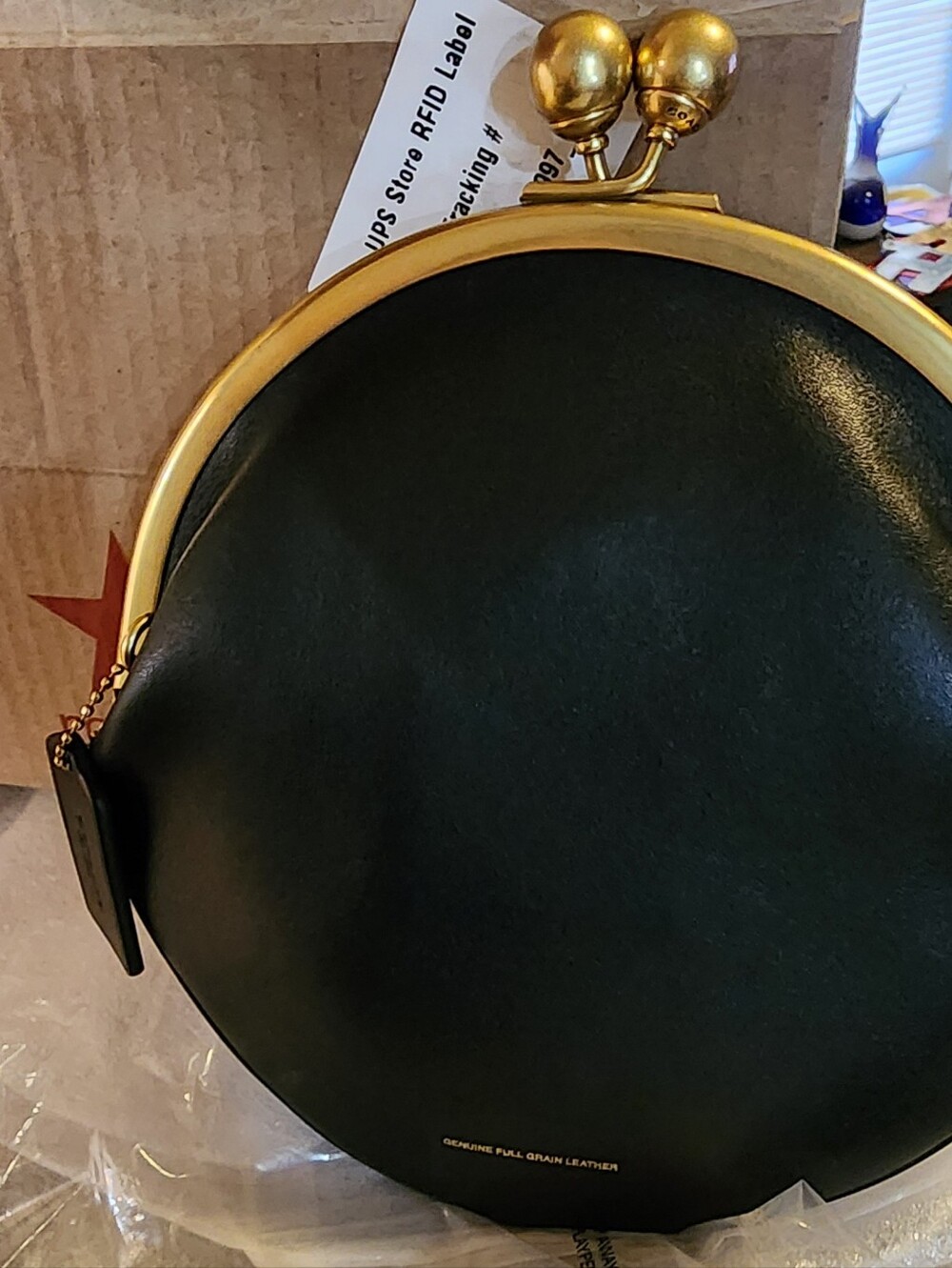 NWT Coach Runway Kisslock Pouch Bag 20 Brass Black CFB88 Authenticity Guarantee - Picture 5 of 11